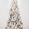 Edge Collections - 5' - White - Flocked Pre-Lit Christmas Tree for Indoor Decor - 1 Piece